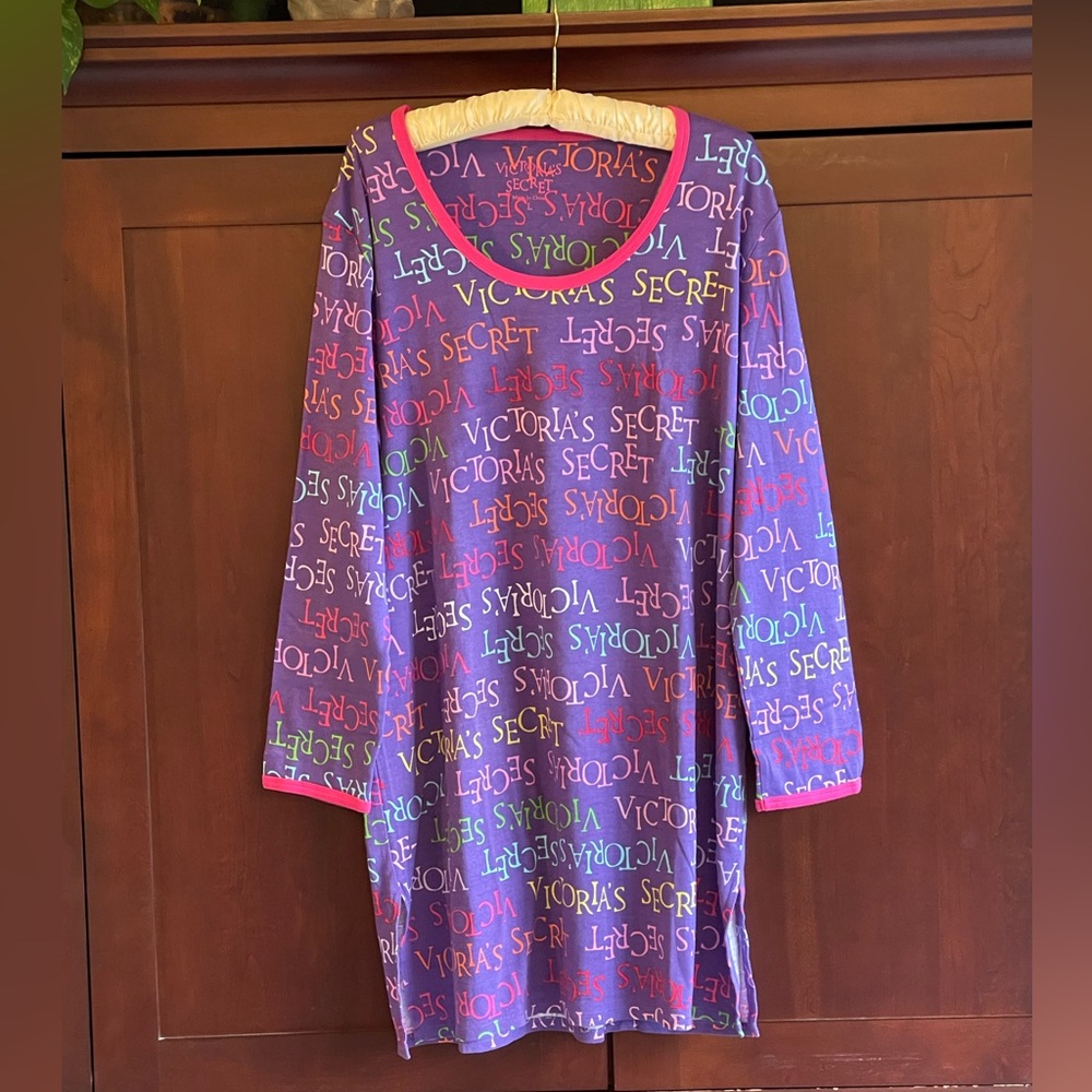 Victoria’s Secret nightgown, 100% cotton, size large, multi colors